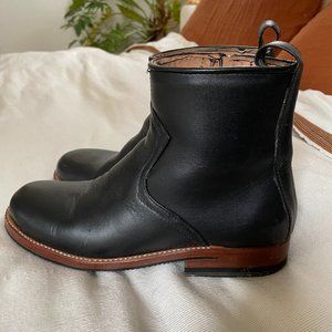 CUSTOM MADE Black Leather Boots